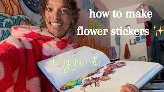 how to make flower stickers 🌸 #kingjournals #diycrafts #flowerstickers