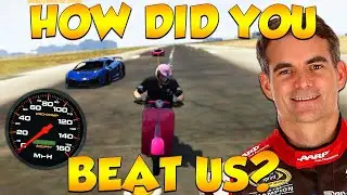 RACE CAR TROLLING IN SLOW SCOOTER WITH NITRO! (GTA 5 Mods)