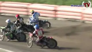 Pożar motocykla A.Czechowicza+upadek M.Mitki
