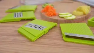 Овощерезка-шинковка со сменными насадками и контейнером Доляна