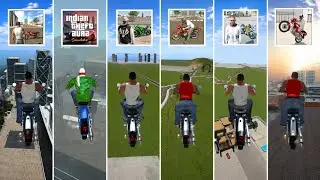 ROYAL ENFIELD BULLET BIKE JUMP 🤯 FROM TALLEST BILDING 🥵 IN EVERY GTA GAME 🔥