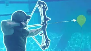 UNDERWATER ARCHERY! in SLOW MOTION (Bow hunting Practice)