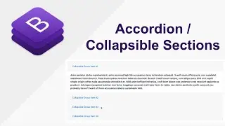 Bootstrap Accordion: Collapsible sections in website using Bootstrap
