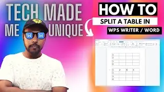 How to split a table in wps office writer | split table in wps office writer