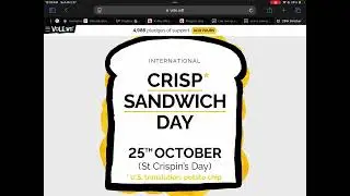 Crisp sandwich day! *late*