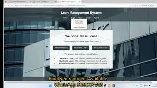 💻 Loan Management System Project in PHP & MySQL | Final Year Project 2025 | Free Source Code