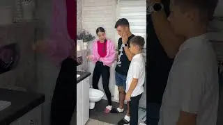 Learning boys to pee in the toilet 🚽 
