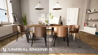Unreal Engine 5 vs. Unreal Engine 4 (Realistic Interieur Scene)