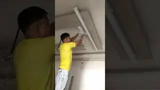 fall ceiling installation process.🔥🔥#ceiling #construction #falseceiling #popdesing #interiordesign