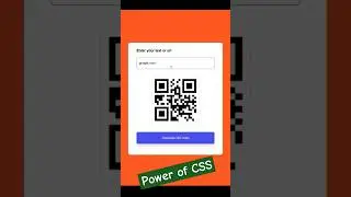 QR Code Generator made with HTML, CSS and JS