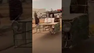 He turned his bicycle into a car 