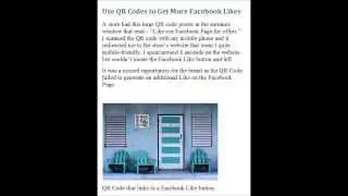 Use QR Codes to Get More Facebook Likes