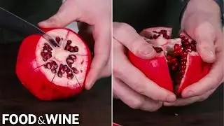 The Best Way to Cut Open a Pomegranate | Simple & Mess-Free Method | Food & Wine