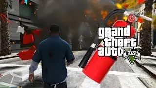 GTA 5 EXPLOSIVE FIRE EXTINGUISHER! Shaunr's Weapon Mod