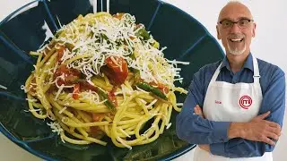 SPAGHETTI POMODORINI, FAGIOLINI E CIPOLLA - Ricetta Facile e Veloce