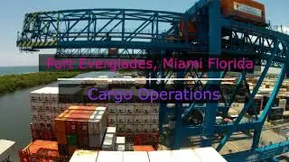 Port Everglades Terminal Miami Cargo operations with special cranes