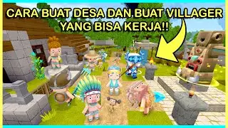 HOW TO BUILD A VILLAGE AND VILLAGERS THAT CAN ALL WORK!! (Mini World Indonesia)