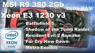Xeon E3 1230 v3 MSI Radeon R9 380 in 5 Games 2019