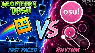 “Geometry Dash vs Osu 🔥 Which Game is ACTUALLY Harder? 