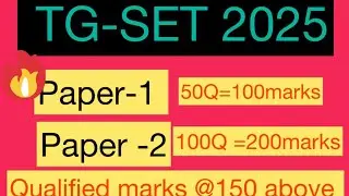 TG-SET 2025 Notification|| syllabus||