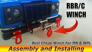 RBRC Winch Assembly And Installation | MN D90 Upgrade Metal Winch | 1/12 scale