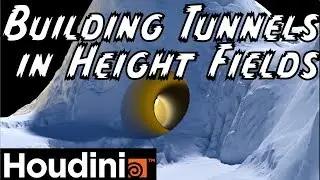 Building Tunnels in Height Fields in Houdini