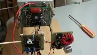 Катушка тесла. Тест схемы полного моста на транзисторах IRF840.