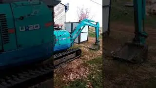 Вывешивание миниэкскаватора Кубота U20