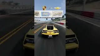 Porsche 911 Carrera vs Chevrolet Corvette #beamngdrive #shorts