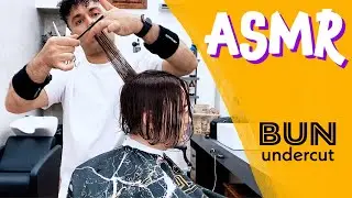 The First Relaxing ASMR Men Bun Undercut #asmrhaircut