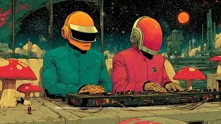 Daft Punk-Inspired Digital Galaxy 🍄🤖 | Chillwave, Synthwave, Retro Funk, Disco, Electronic Playlist