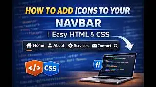 Add Icons to a Navigation Bar with HTML & CSS (Beginner Friendly)