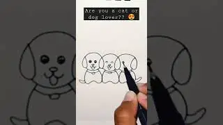 How to draw cute puppies||#easytricks  #doglover #puppy #oneminutedrawing