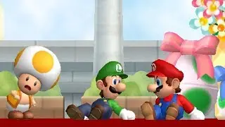New Super Mario Bros. Wii Co-op Walkthrough - World 1