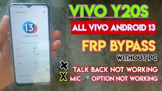Vivo Y20s Frp bypass Android 13 |Vivo y20s frp bypass Talkback not working |All Vivo frp bypass 2024