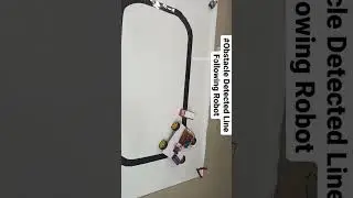 line following robot with obstacles detection #sensormodule #arduinouno #automation #diy #electronic