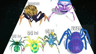Spider Run - Insect Evolution Run 3D All Satisfying Max Level,Who is win Spider