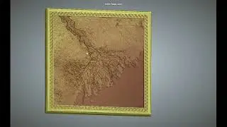 Дельта Волги. Астраханская область. Карта 580х580мм с рамкой.