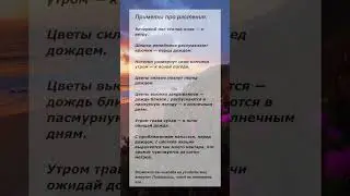 Приметы про растения. 