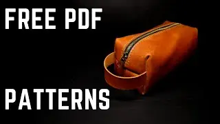 How to make dopp kit with free pdf pattern of leatherwork