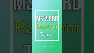 Amazing Microsoft  Word Trick#shortfeed #shorts #msword