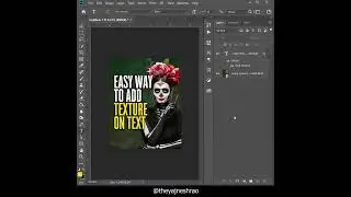 How to add Texture to Text on photoshop