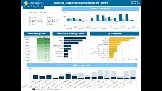 Business Coach Dashboard in Google Looker Studio Example