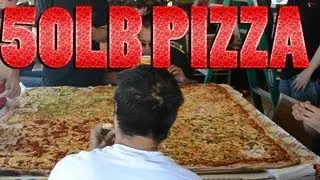 50LB PIZZA CHALLENGE GRAND SICILIAN SHOWDOWN Competitive Eater Dream Team Food Competition