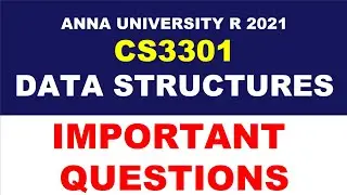 CS3301 DATA STRUCTURES IMPORTANT QUESTIONS ANNA UNIVERSITY | Manojkumar C