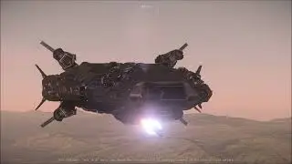 Star citizen Polaris firing size 10 Torpedos. Space/atmo.