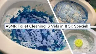 💙🚽5K SUBSCRIBER SPECIAL! 3 TOILET VIDEOS IN 1! | ASMR Foamy & Pastey Toilet Cleaning! 🚽💙