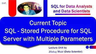 044 - SQL for Data Analysts and Data Scientists - Stored Procedure SQL Server Multiple Parameters