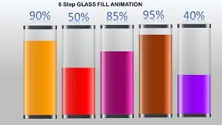 03.  6 Step   Cylinder Fill  PowerPoint Animation tutorial|Infographics