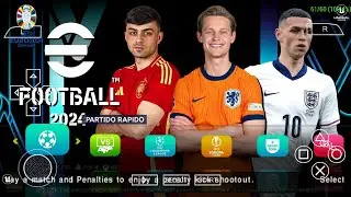 eFootball 2024 PPSSPP Android English Version New Real Faces Update Menu EURO 2024 & Latest Transfer